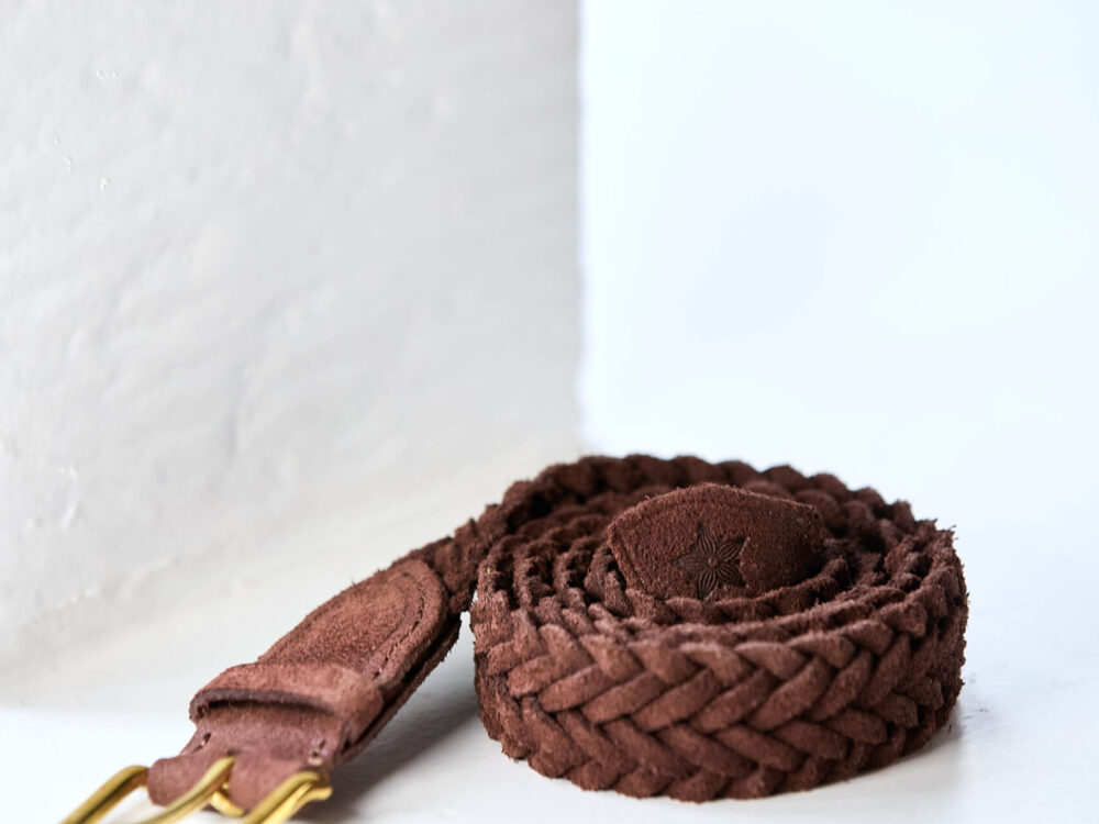 Parnassus Pleated Belt Ullswater Brown Suede