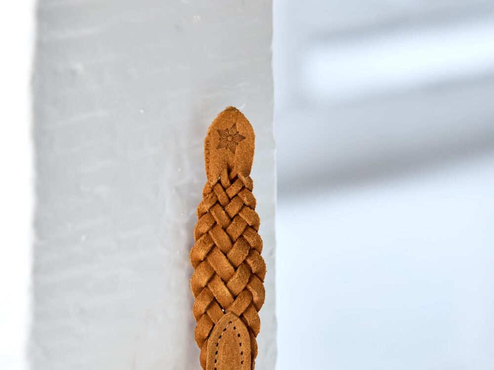 Parnassus Pleated Keyring Coniston Copper Suede