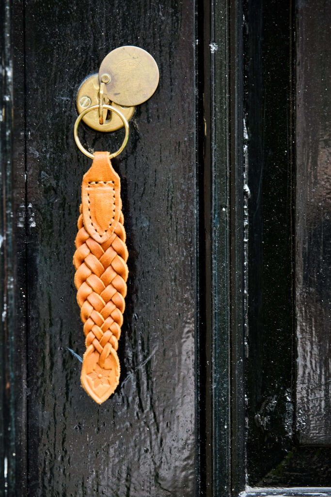 Parnassus Pleated Keyring Coniston Copper Full Grain