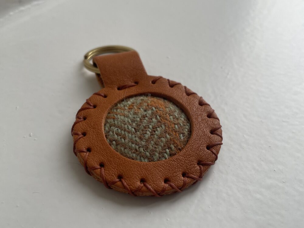 Lake District Tweed Round Keychain Coniston Copper