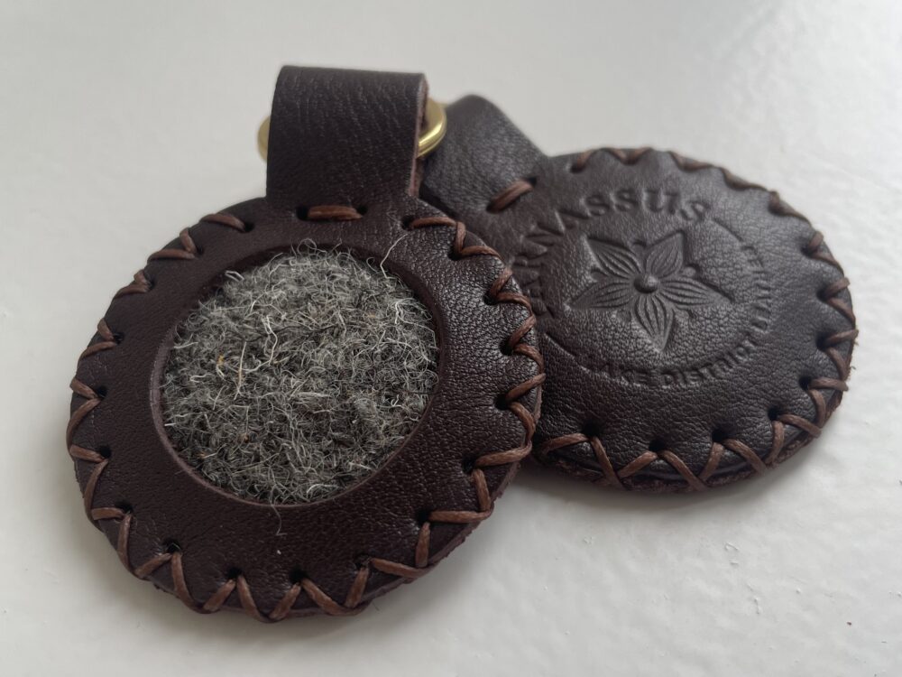 Lake District Tweed Round Keychain Ullswater Brown